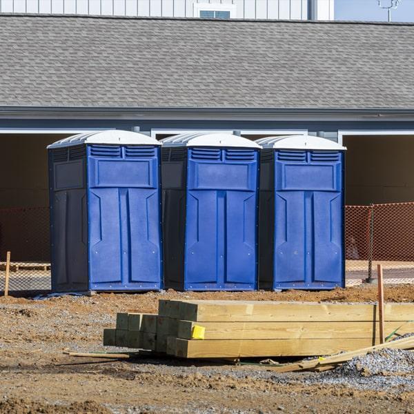 Heavy-duty construction site porta potty in Fort Collins, Colorado