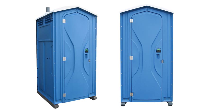 Long-term porta potty units on site in Fort Collins, Colorado